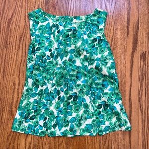 Cute Green Floral Boden Silky Top Size 8
